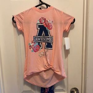 Girls small pink t shirt